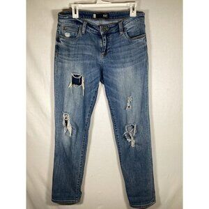 KUT from the Cloth Catherine Boyfriend Distressed Jeans Size 6 Mid-Rise Designer